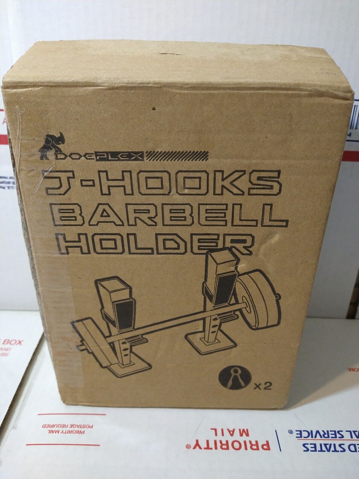 J-Hooks Barbell Holder for Power Rack - J Hook Weight Rack/Fitness